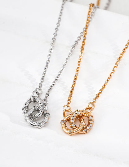 Dainty Heart Pearl Necklace