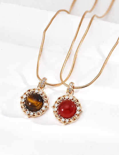 Vintage Gemstone Pendant Necklace