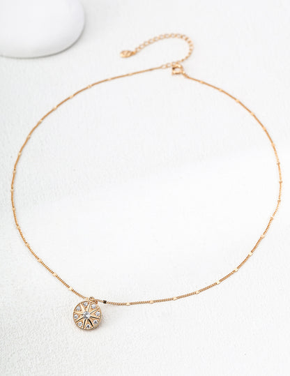 Minimalist Round Pendant Necklace