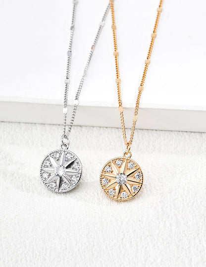 Minimalist Round Pendant Necklace