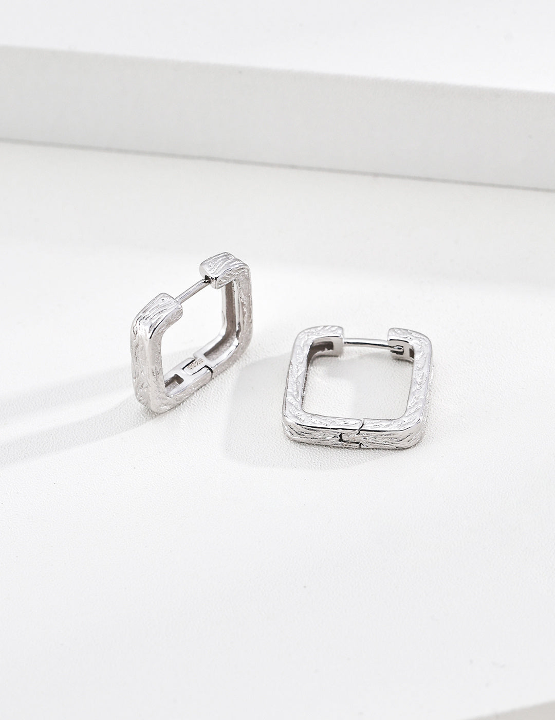 Textured Square Hoop Earrings