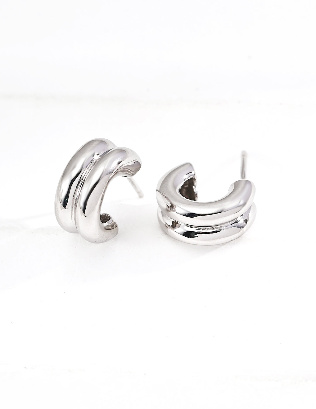 Chunky Gold Huggie Earrings