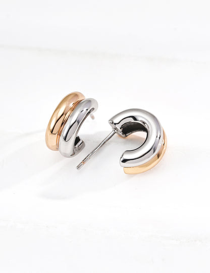 Chunky Gold Huggie Earrings