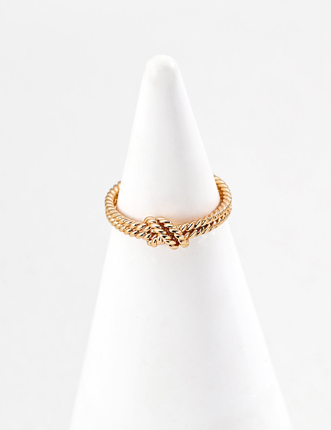 Silver Knot Ring with Twisted Band