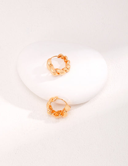 Chunky Gold Mini Hoop Earrings