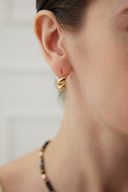 Chunky Gold Mini Hoop Earrings