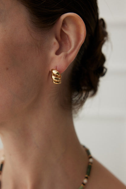 Chunky Gold Mini Hoop Earrings