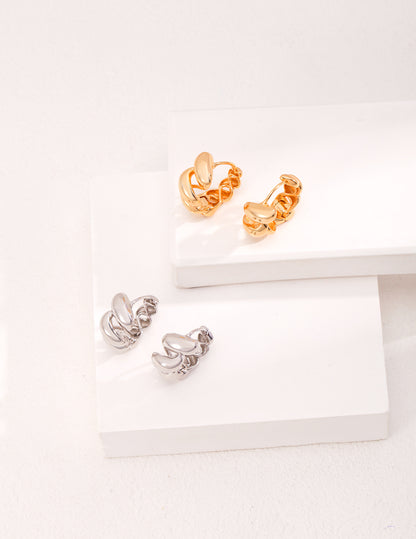 Chunky Gold Mini Hoop Earrings