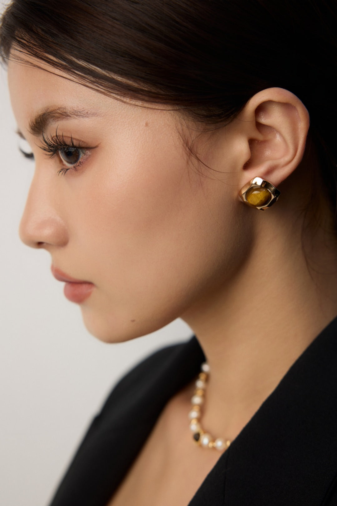 Tiger Eye Jewelry Set Gold
