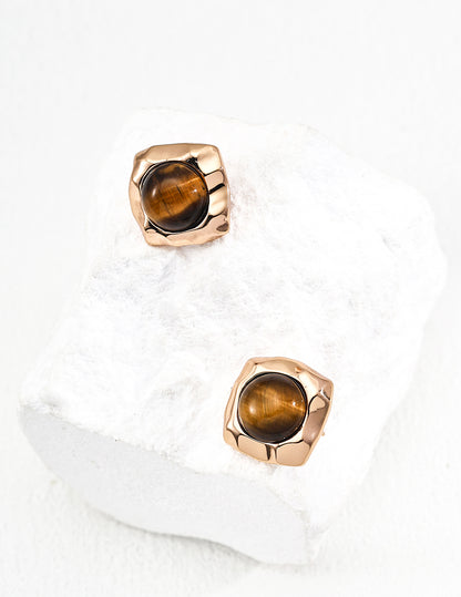Tiger Eye Jewelry Set Gold