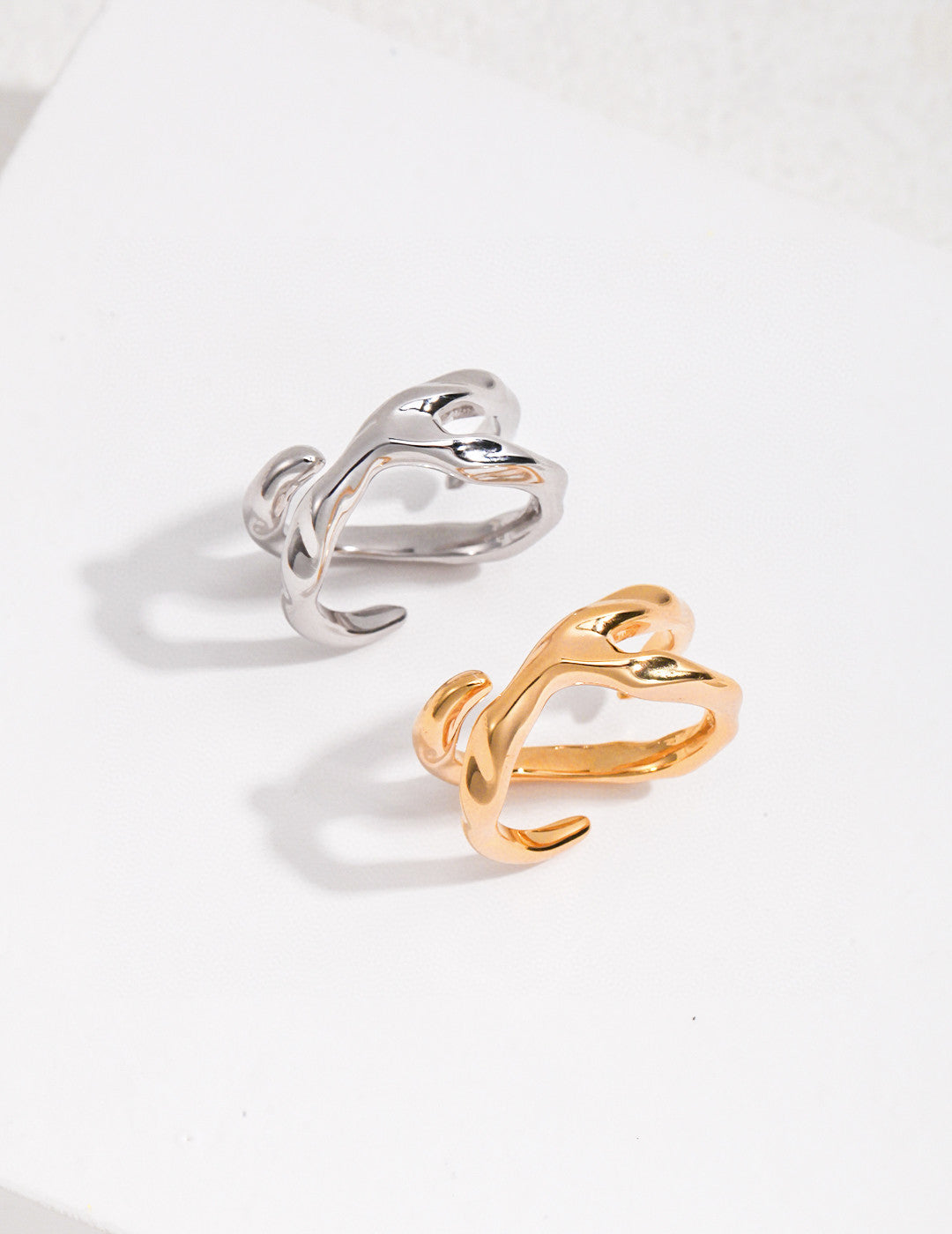 Organic Flow Ring Gold or Silver