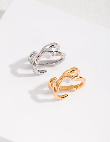 Organic Flow Ring Gold or Silver