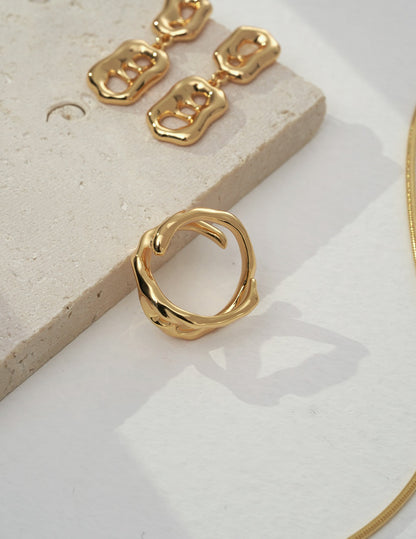 Organic Flow Ring Gold or Silver