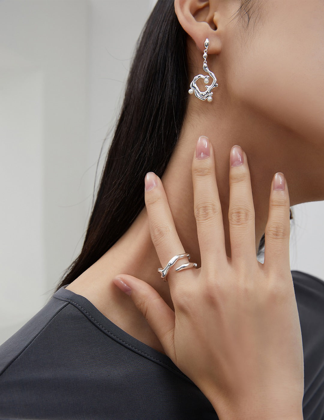 Organic Flow Ring Gold or Silver