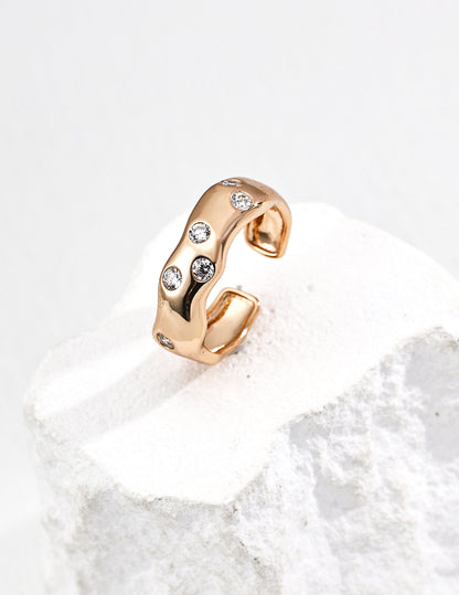 Gold Leaf Diamond Ring