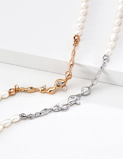 Vintage Pearl Gold Necklace