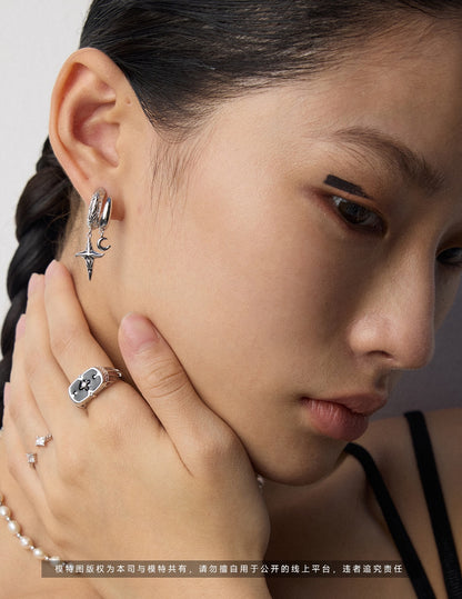 Vintage Lapis Lazuli Open Ring & Earring Set