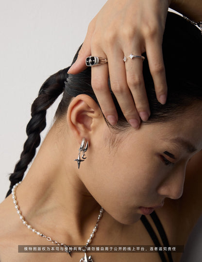 Vintage Lapis Lazuli Open Ring & Earring Set