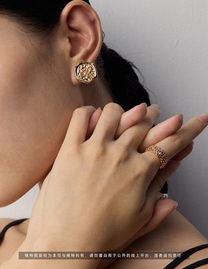 Vintage Zircon Open Band Ring Set