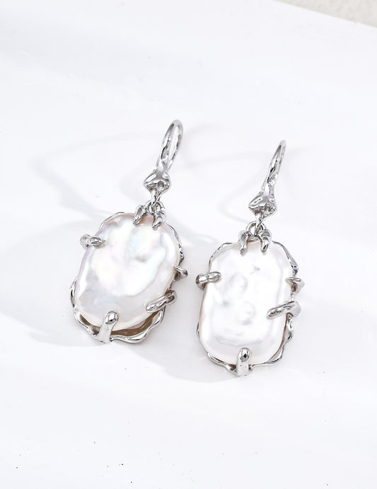 Vintage Baroque Pearl Earrings