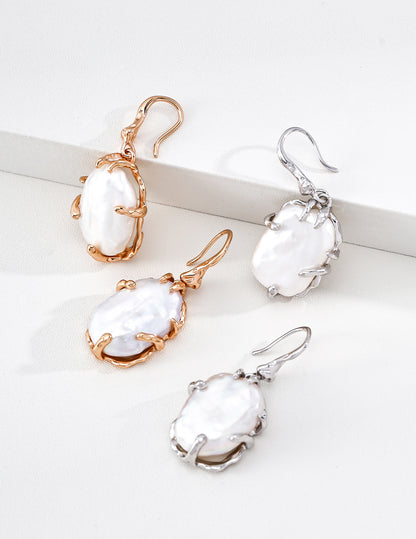 Vintage Baroque Pearl Earrings