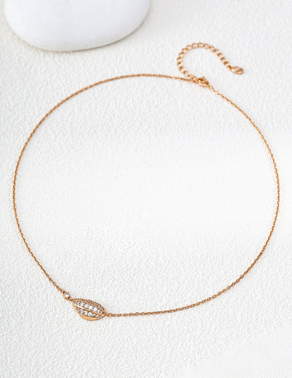 Minimal Gold Leaf Necklace