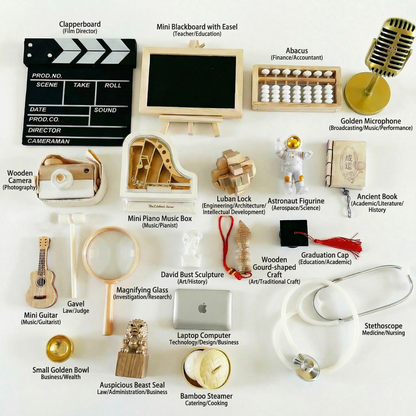 Eastern Ritual Zhuazhou Set | 22-Piece First Birthday Fortune-Telling Kit