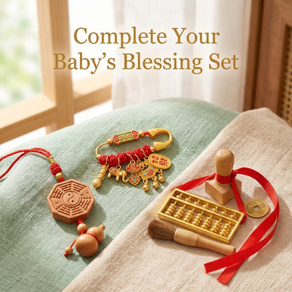 Chinese Feng Shui Blessing Safety Pin | Newborn Protection Amulet