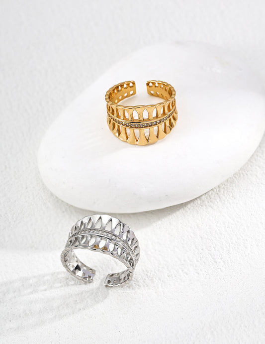 Vintage Gold Leaf Ring