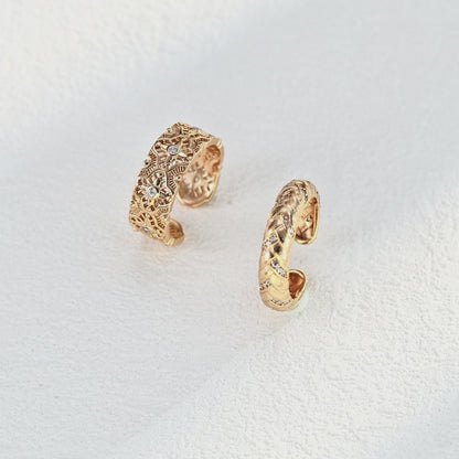 Vintage Zircon Open Band Ring Set