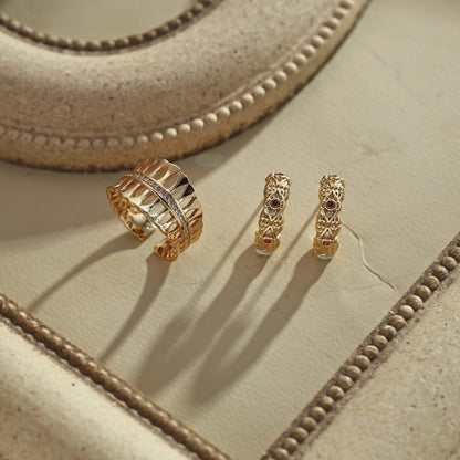 Vintage Gold Leaf Ring