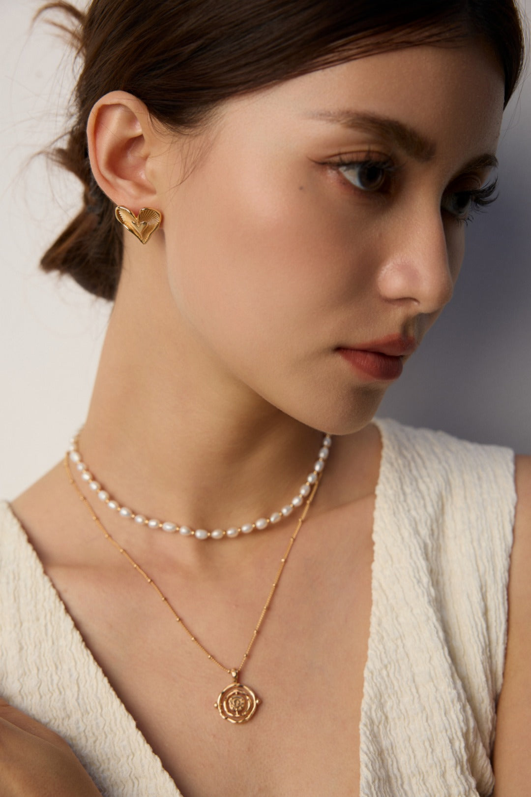 Vintage Gold Medallion Necklace