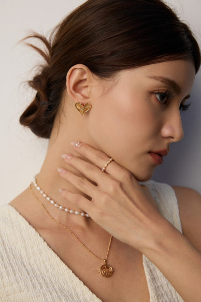 Vintage Gold Medallion Necklace