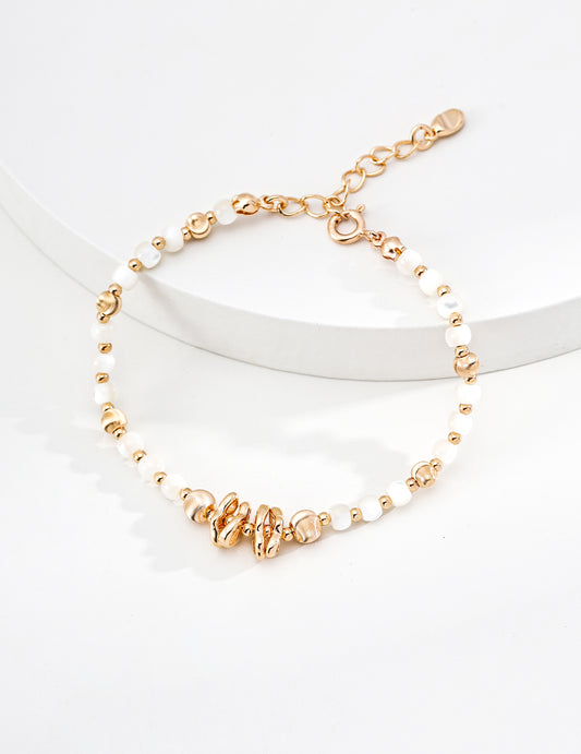 Vintage Gold Mother-of-Pearl Bracelet