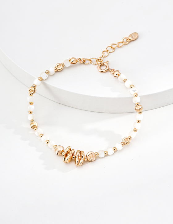 Vintage Gold Mother-of-Pearl Bracelet