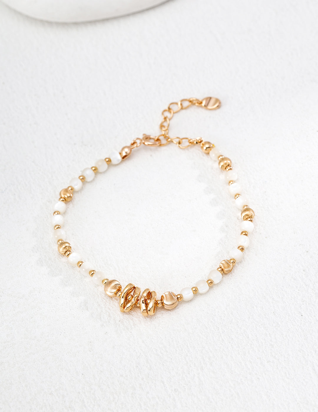 Vintage Gold Mother-of-Pearl Bracelet